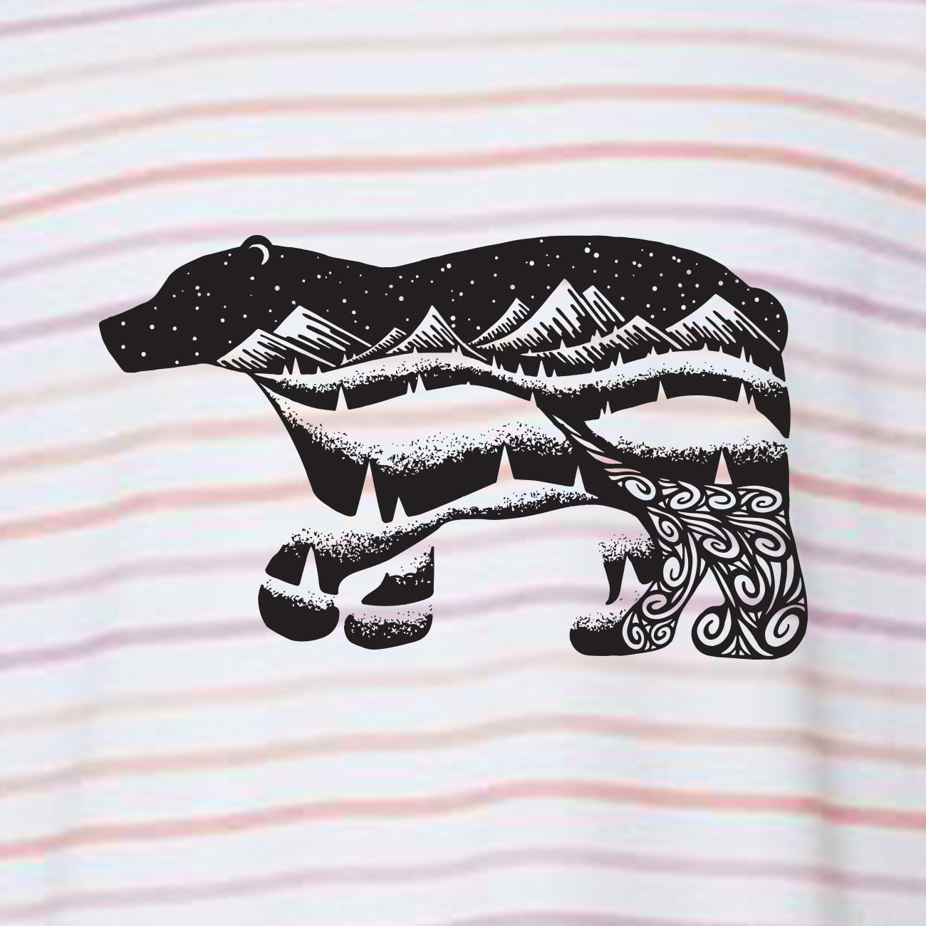 Bear Striped Toddler T-Shirt