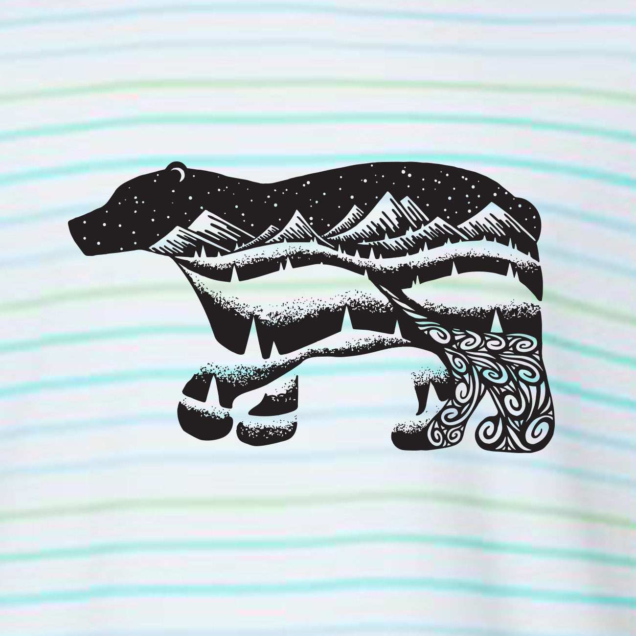 Bear Striped Toddler T-Shirt