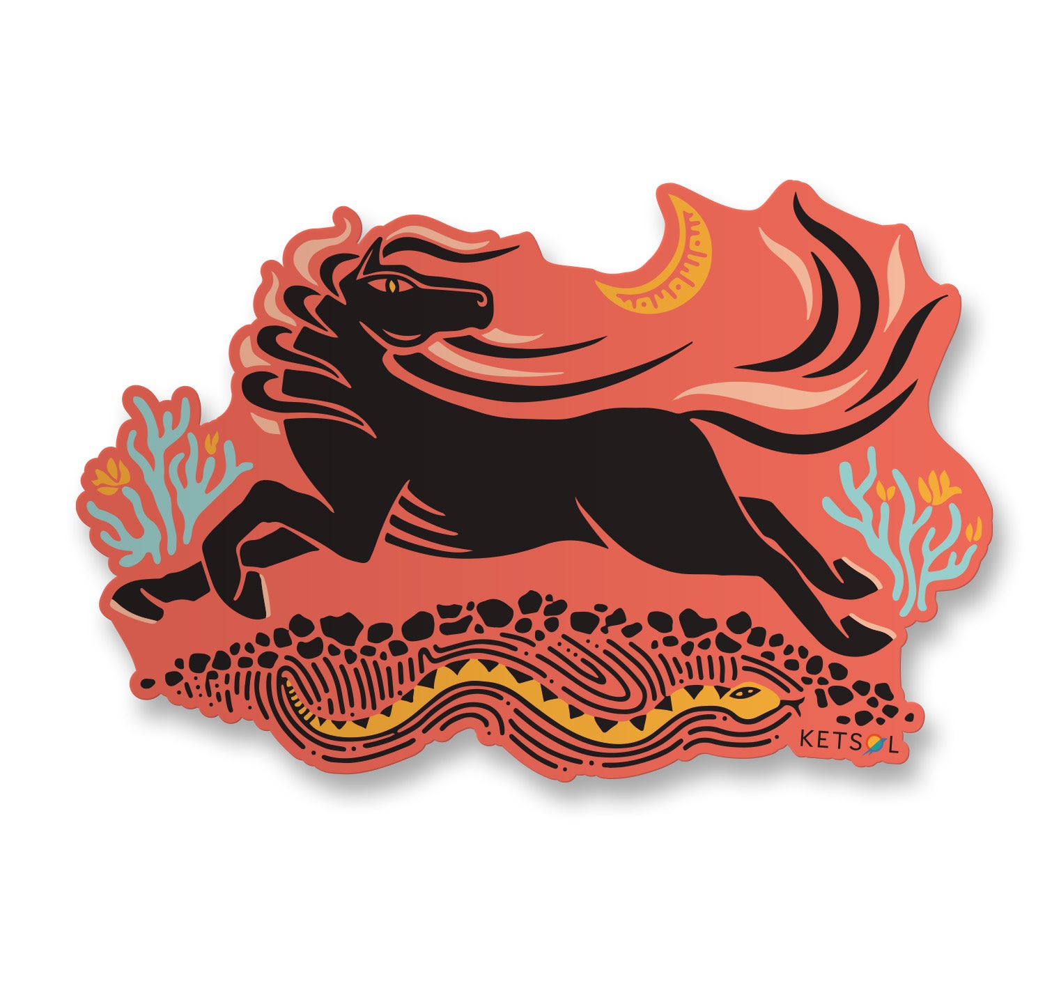 Fire Horse Stallion Sticker