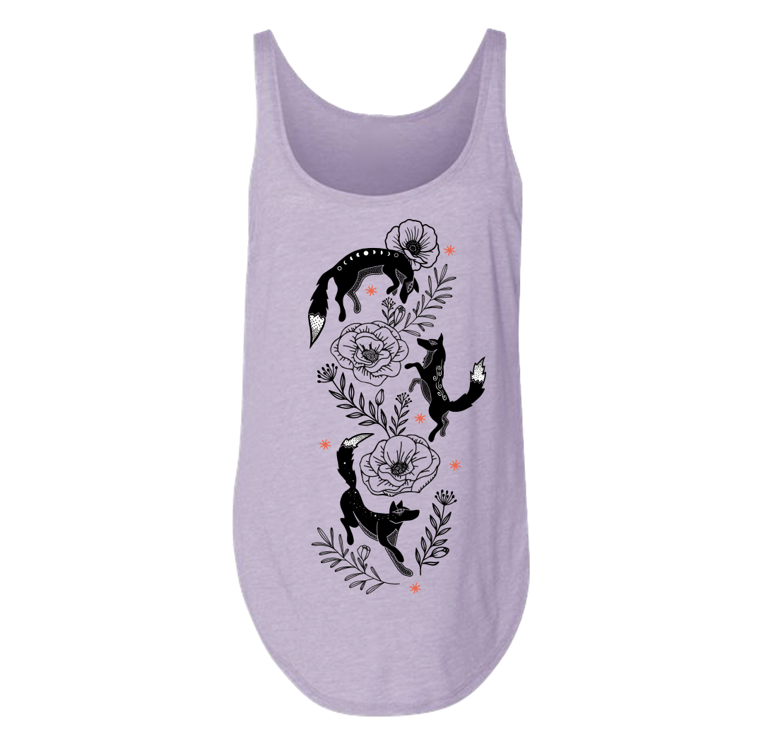 Fox & Flowers Fave Tank Top | Lavendar