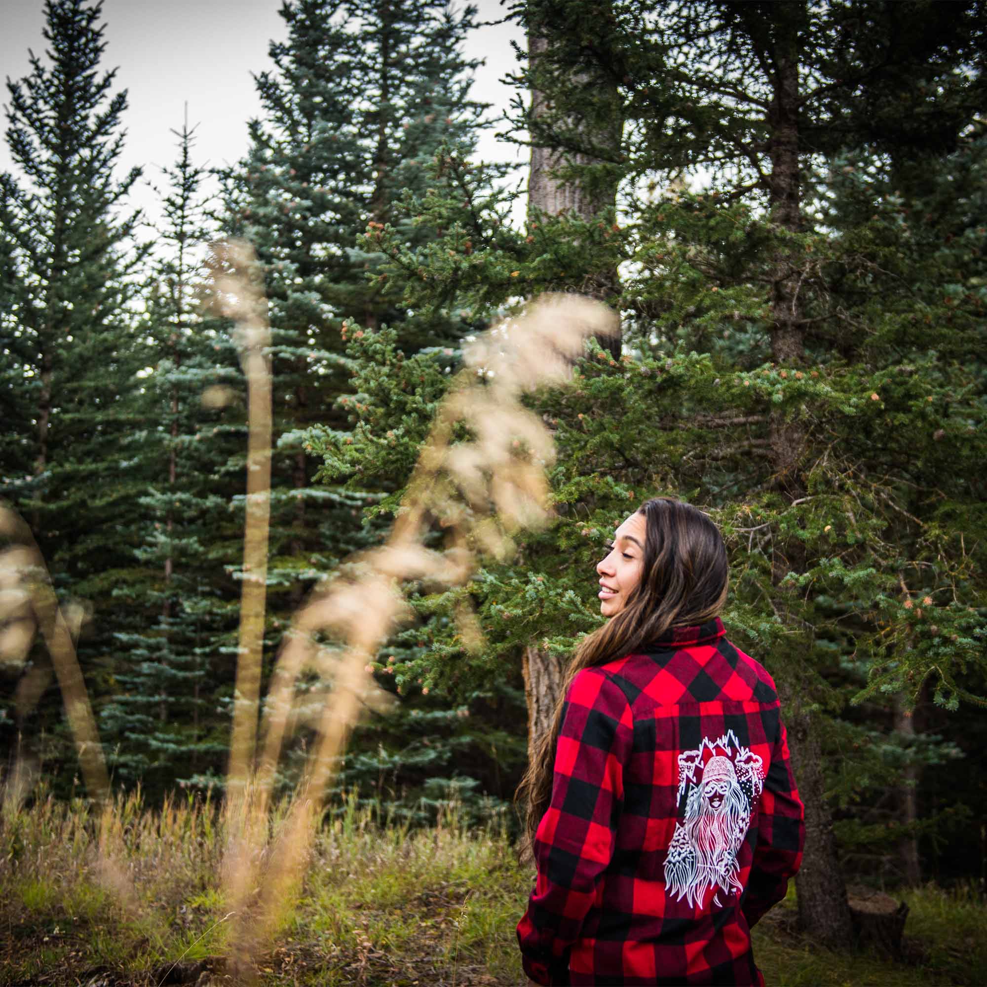 NEW Ski Girl Buffalo Plaid Button Down Shirt - Women's