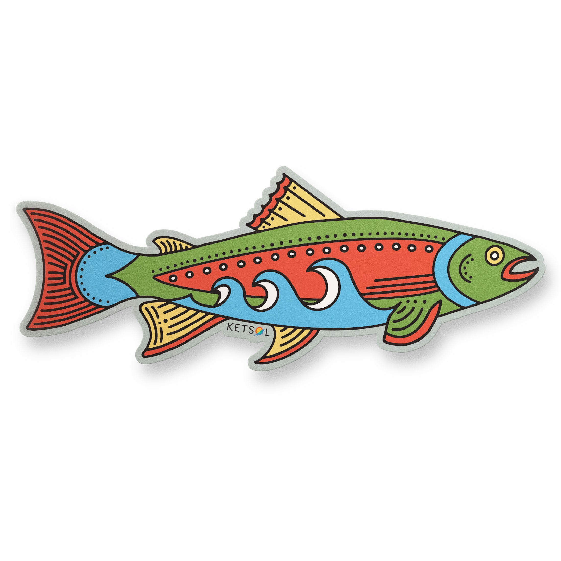 Large Rainbow Trout Sticker - Ketsol