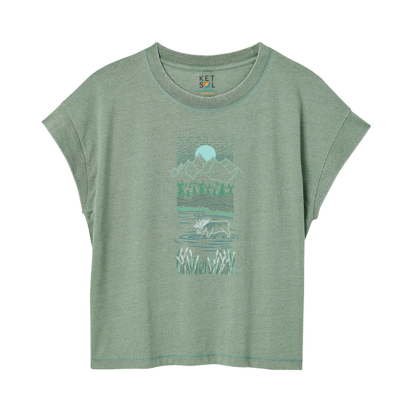 Moose Relaxed Tee | Sage - Preorder