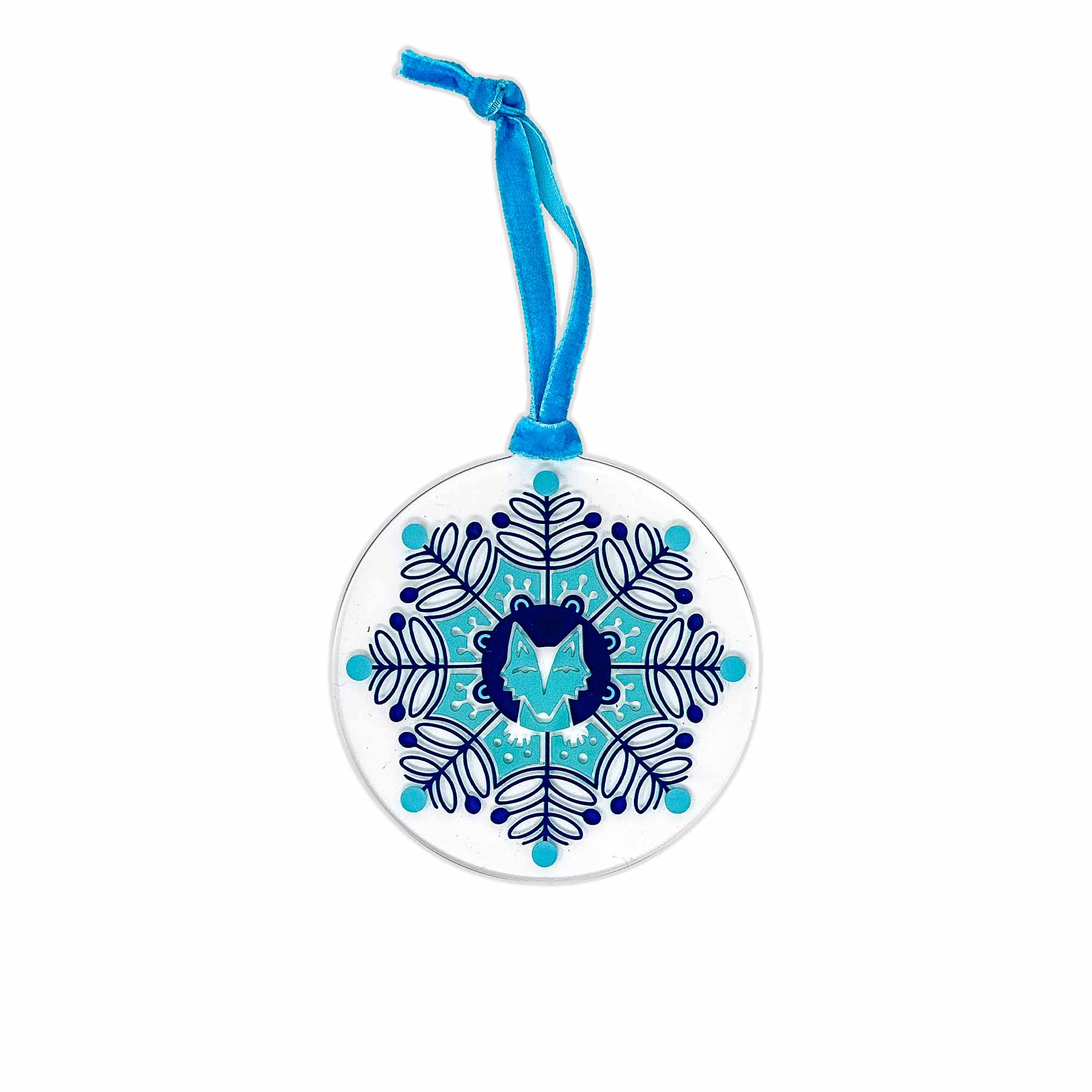 Blue Fox Ornament
