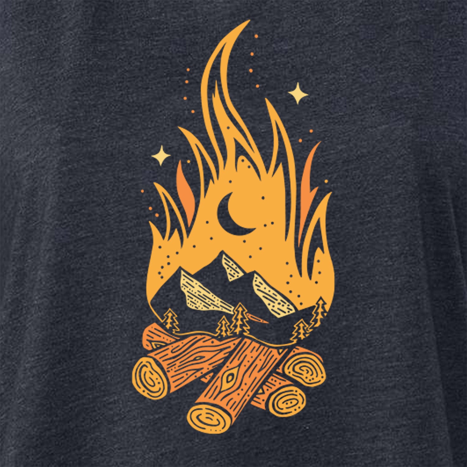 Campfire Crop Tank Top | Heather Navy