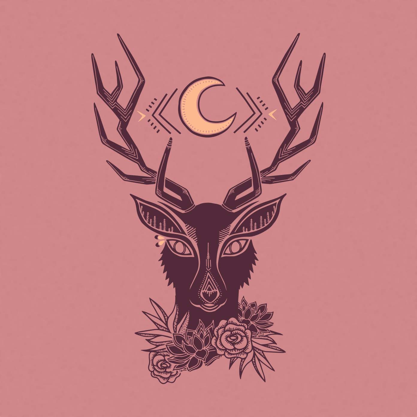 Deer High Neck Tank Top