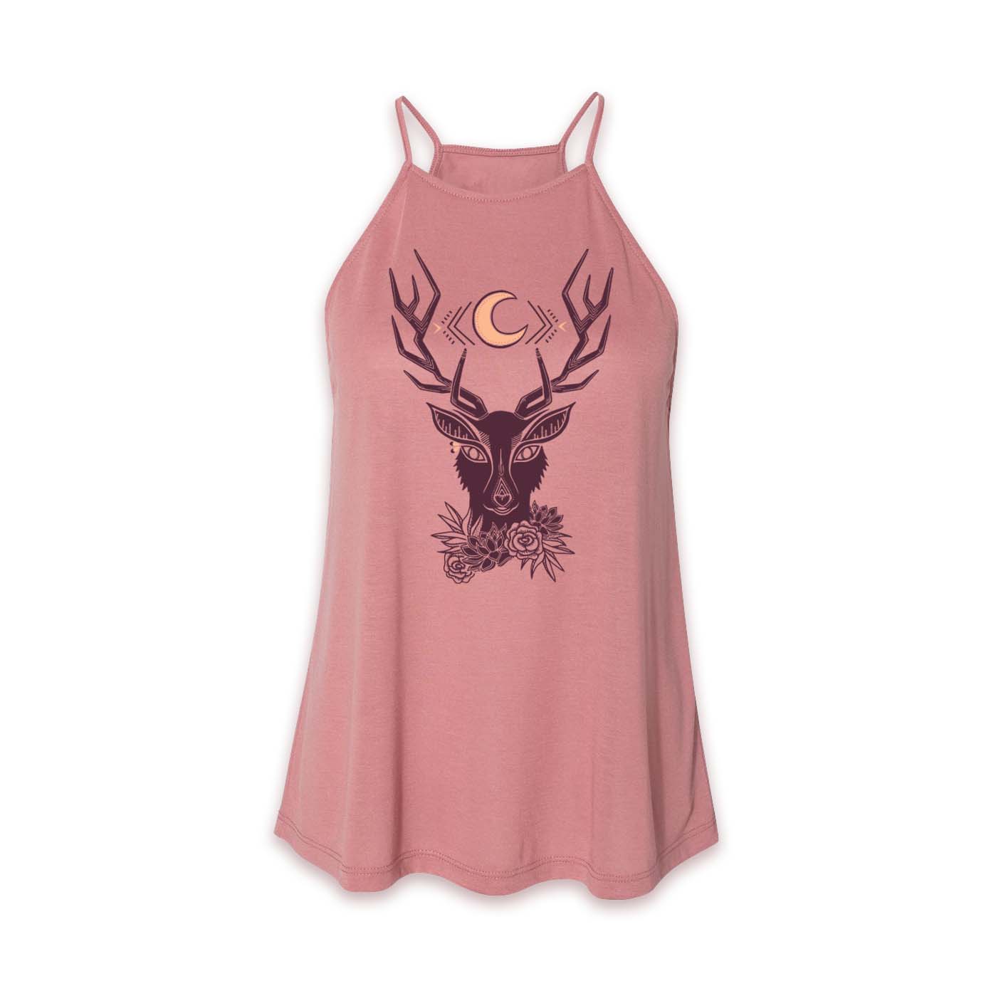 Deer High Neck Tank Top - Ketsol