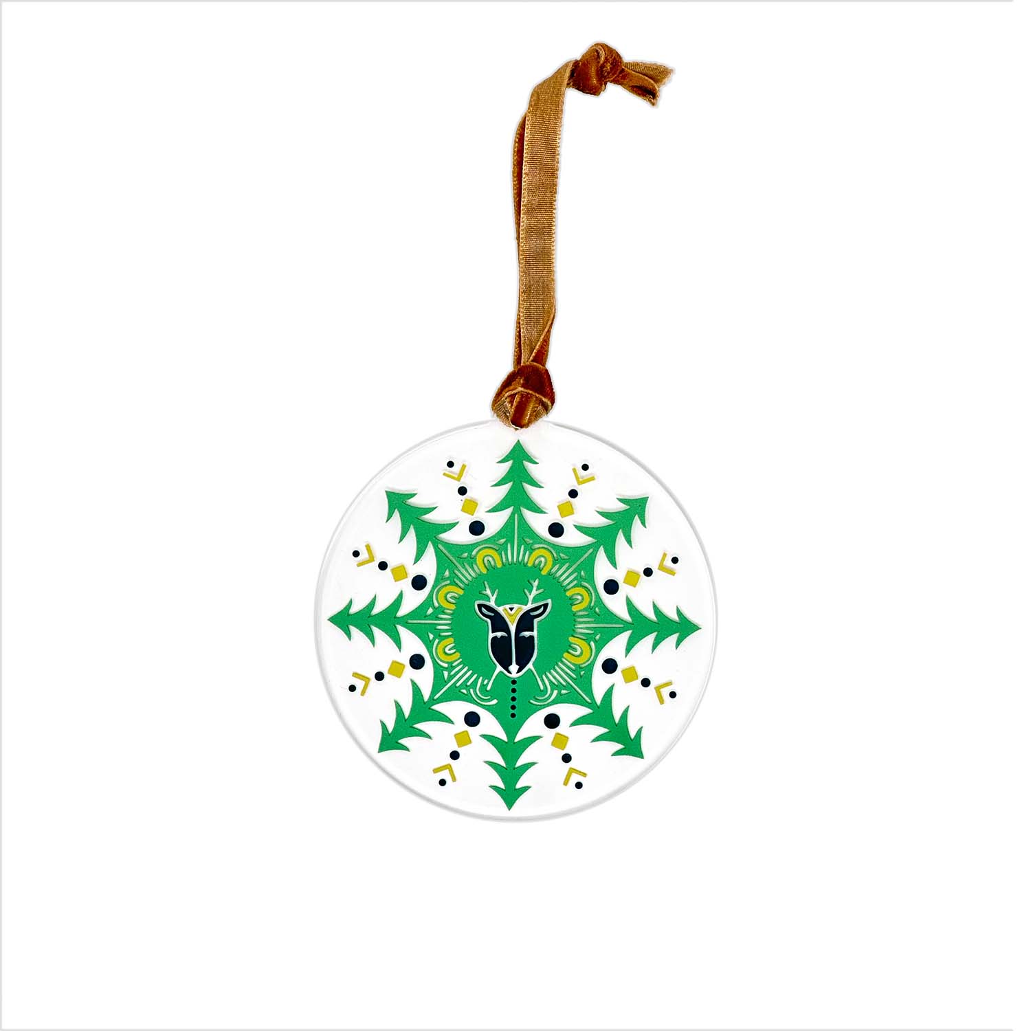 Green Deer Ornament