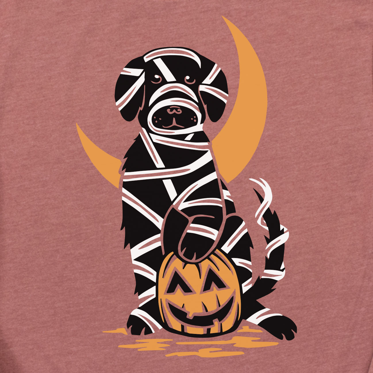 Halloween Black Lab Mummy | Long Sleeve Graphic-Tee