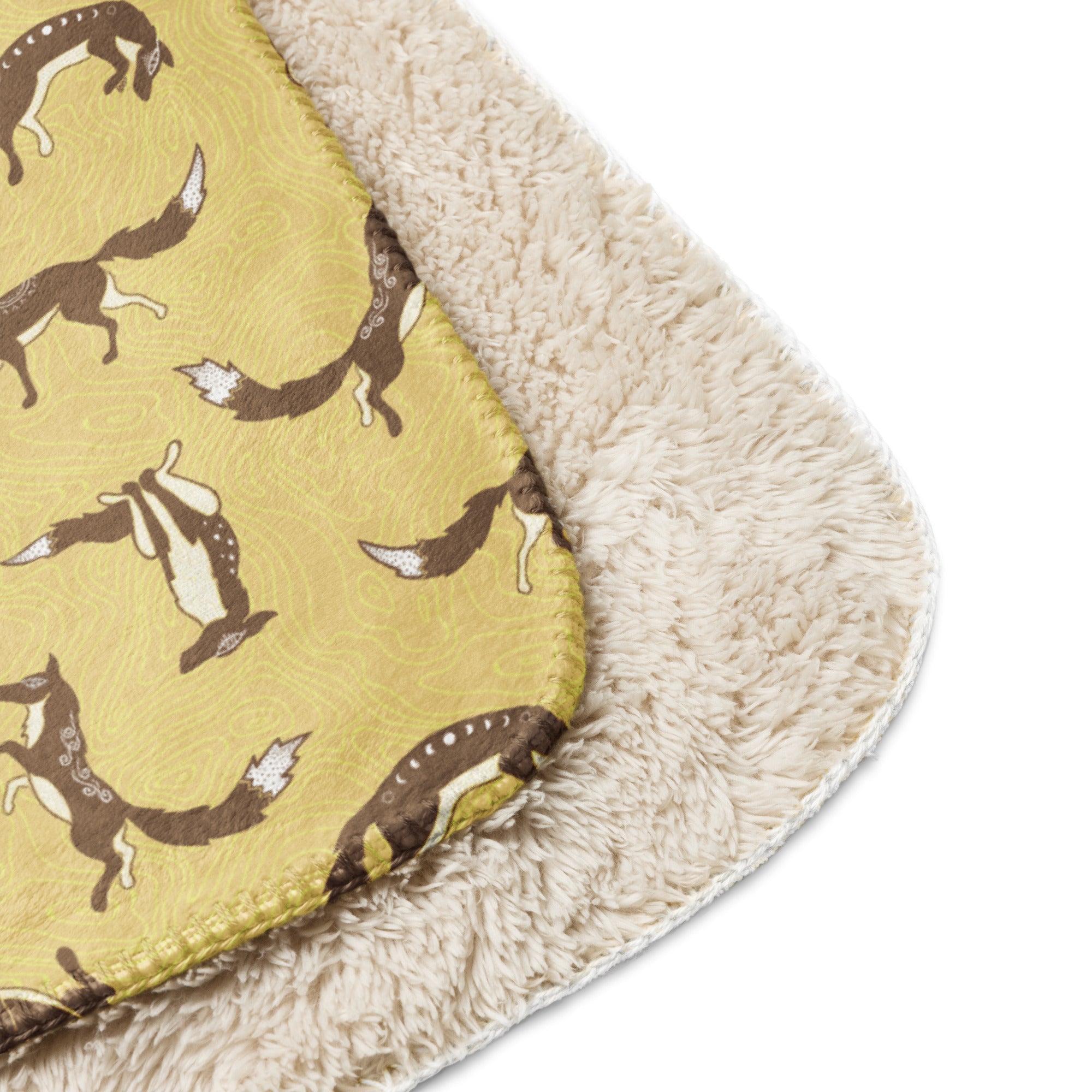 Butter Foxes Sherpa blanket