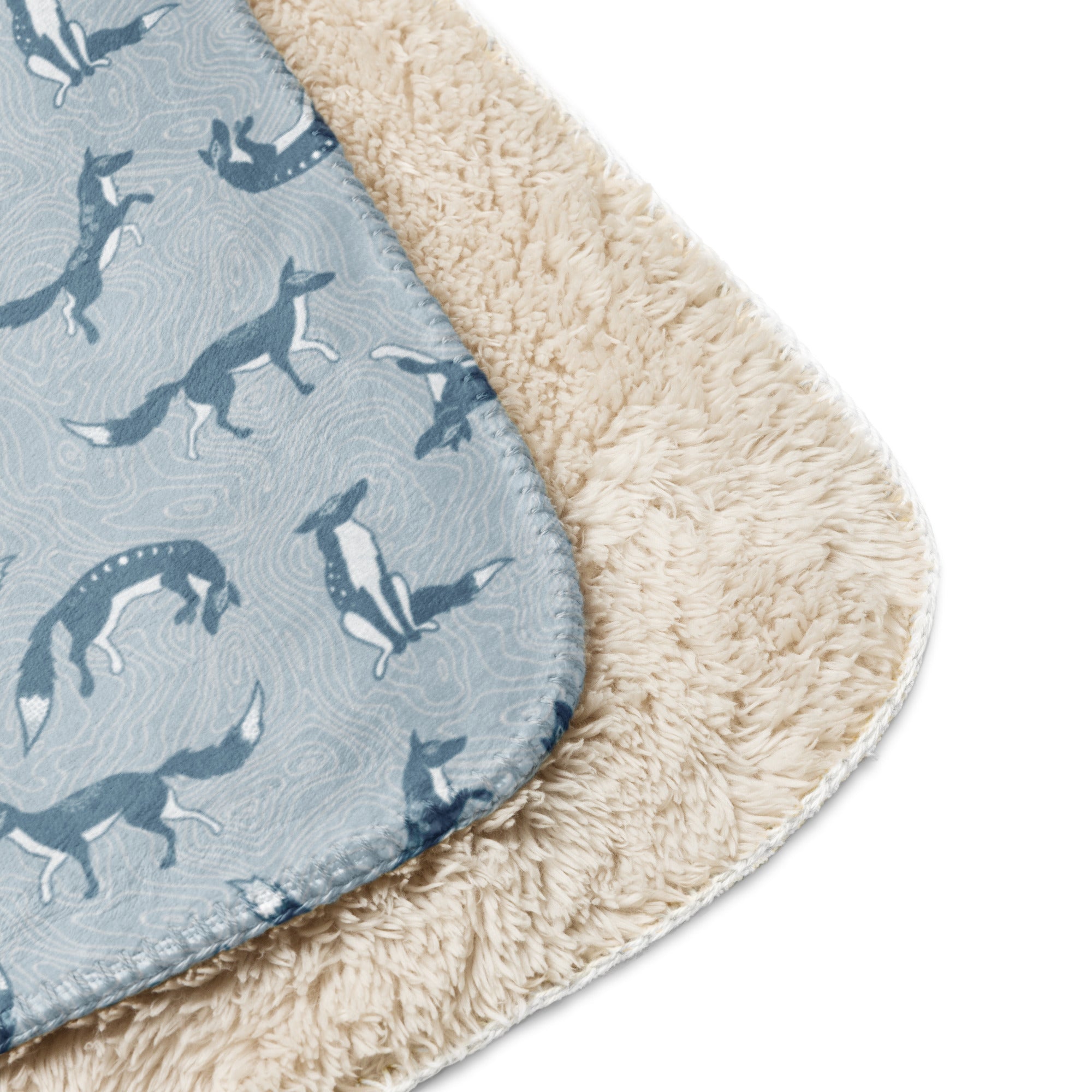 Blue Foxes Sherpa blanket