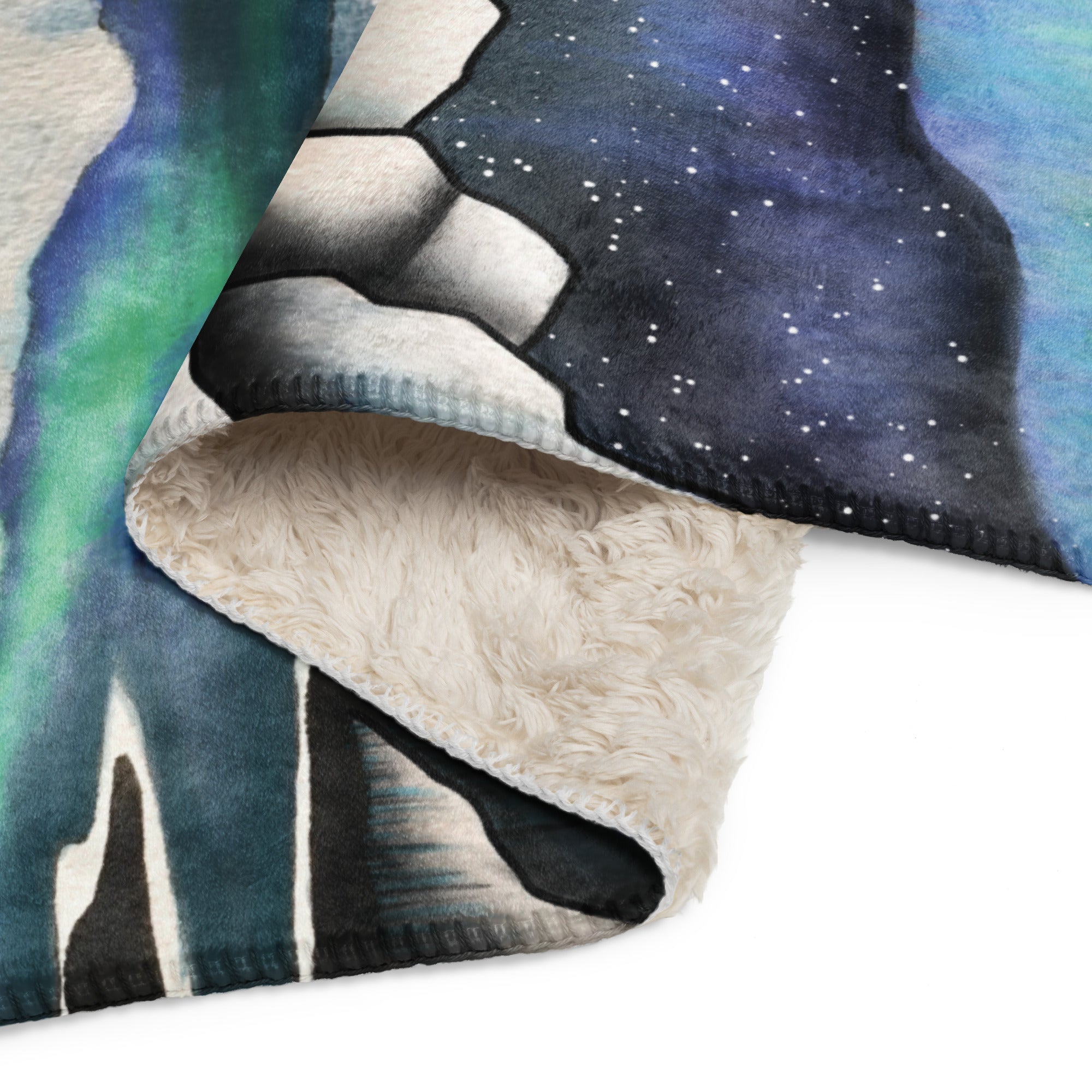 Northern Lights Sherpa Blanket