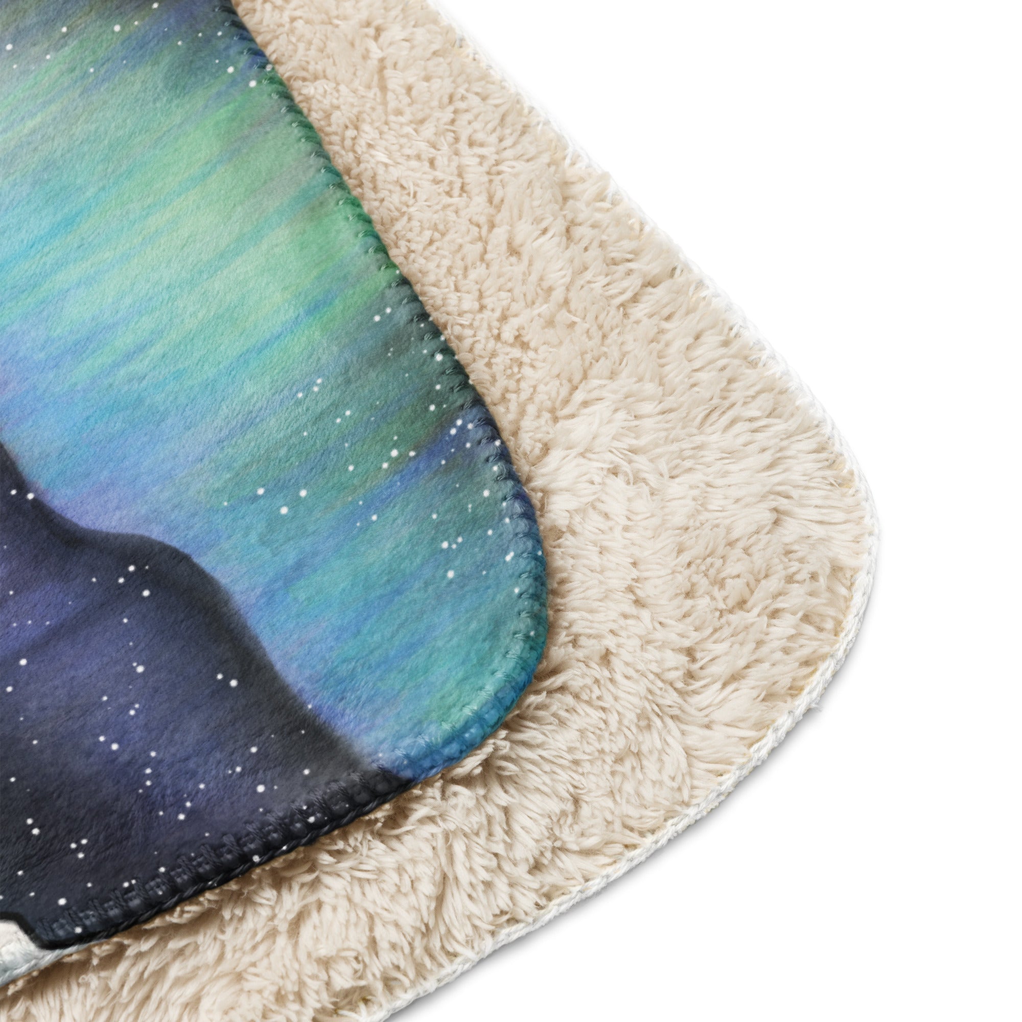 Northern Lights Sherpa Blanket