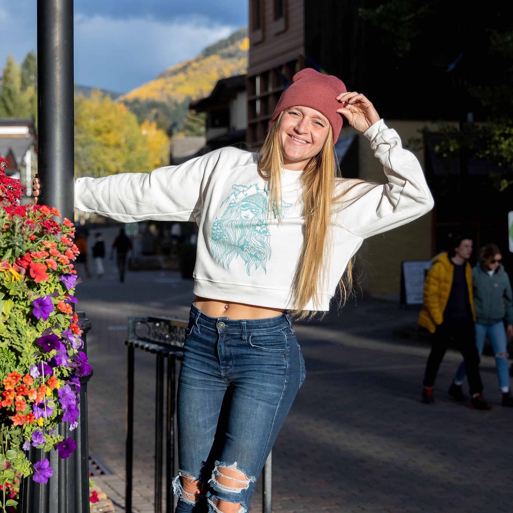 Ski Girl Mid Length Pullover | Snow - Ketsol