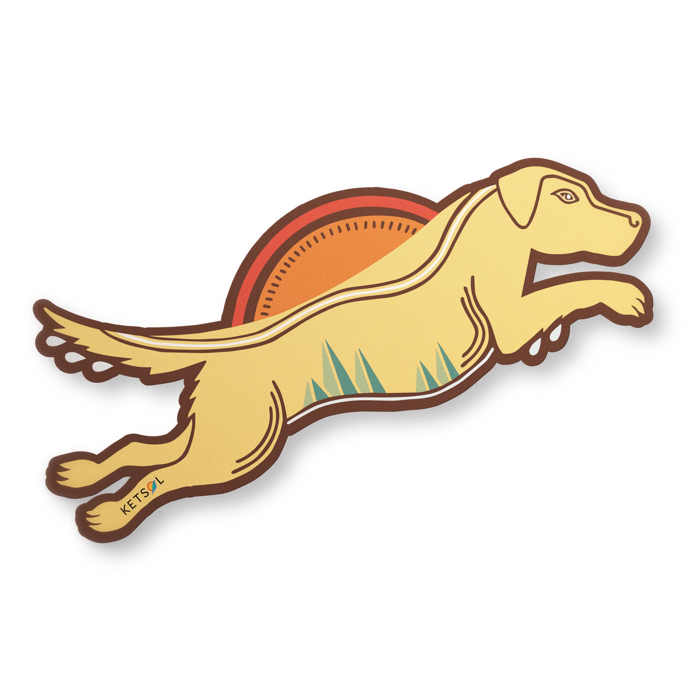 Jumping Labrador Sticker - Ketsol