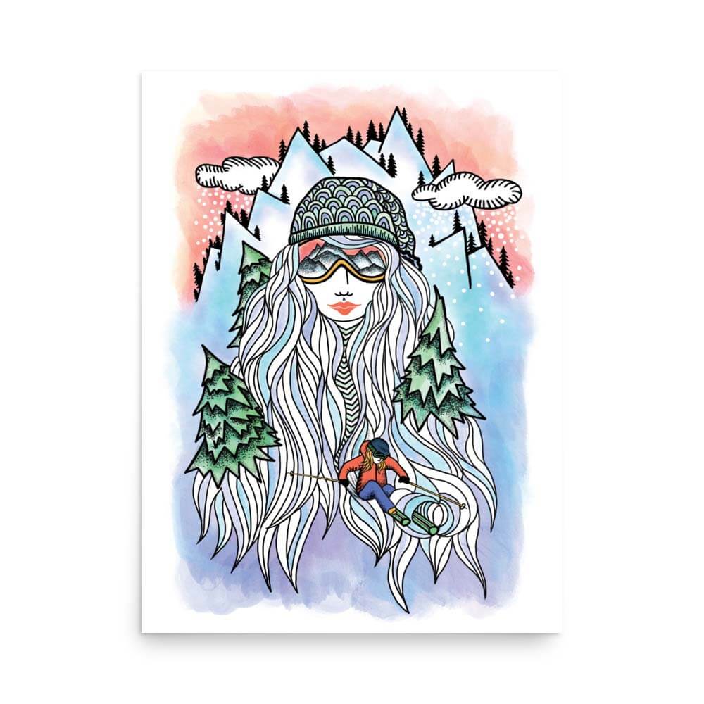 Ski Girl Print - Ketsol