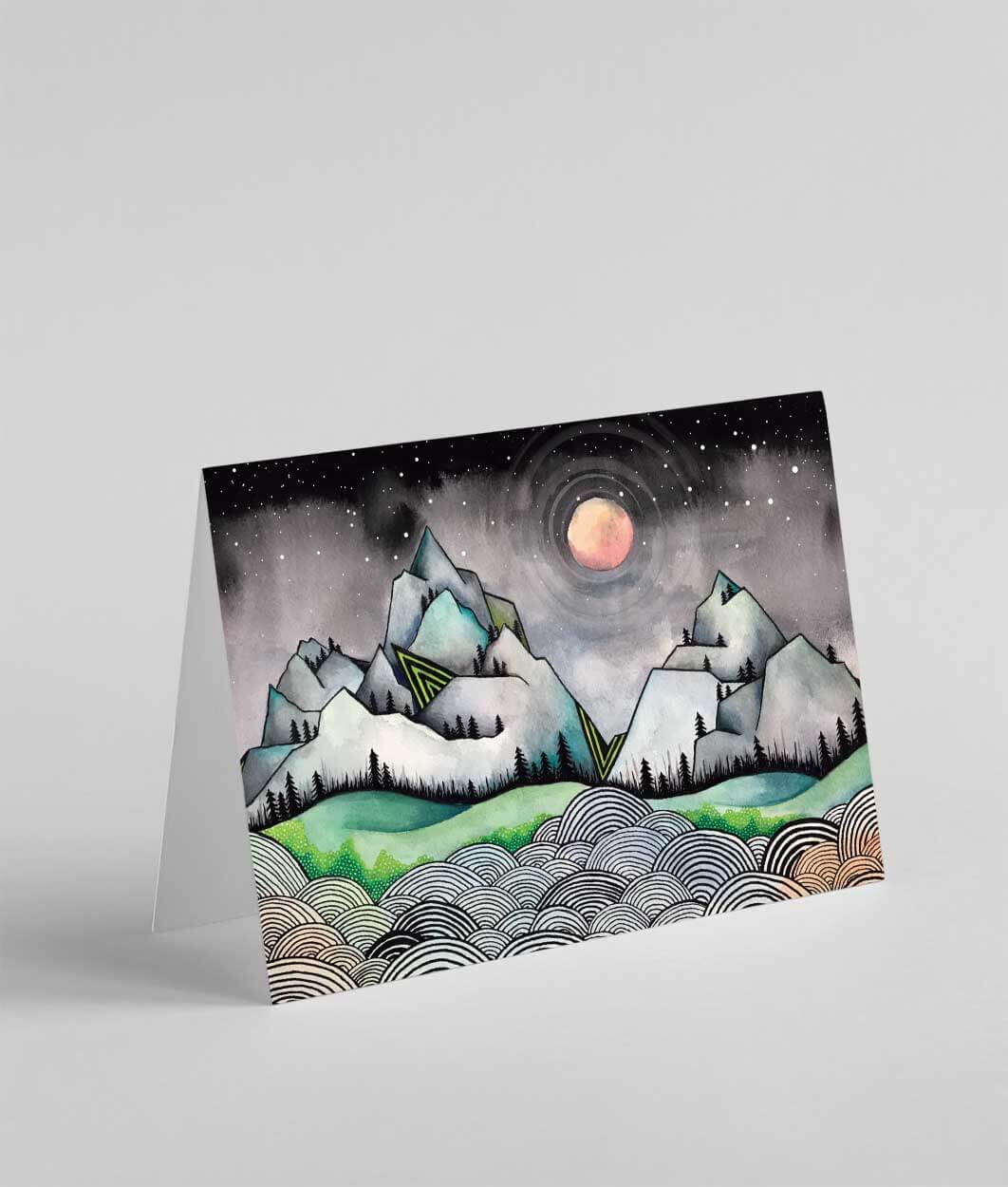 Minaret Mountains Greeting Card - Ketsol