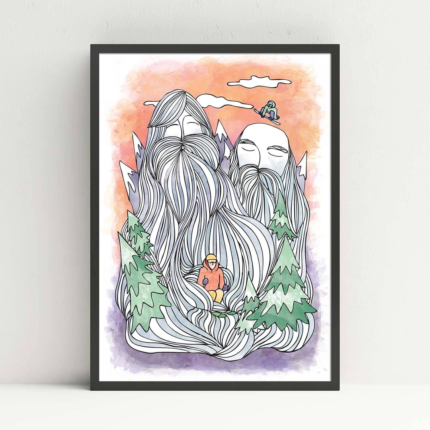 Mountain Men Mountains Print - Ketsol