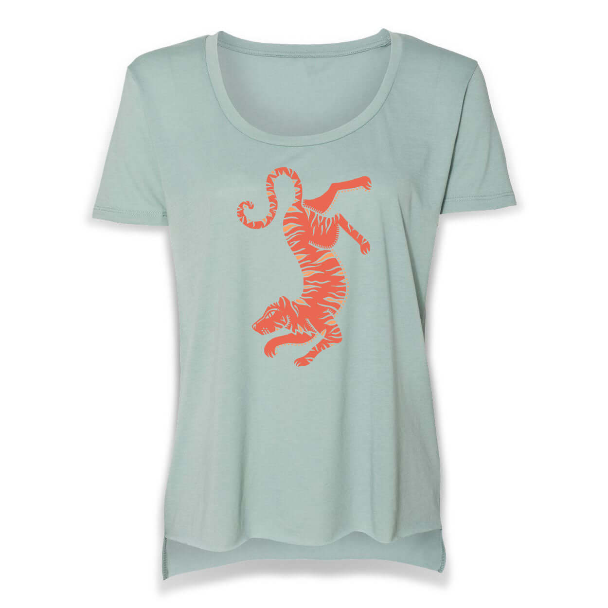 Tiger Scoop T-shirt | Lichen - Ketsol