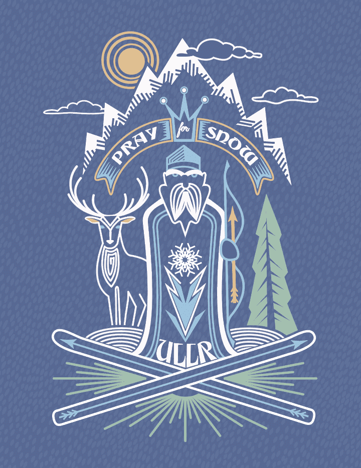 Ullr Greeting Card - Ketsol