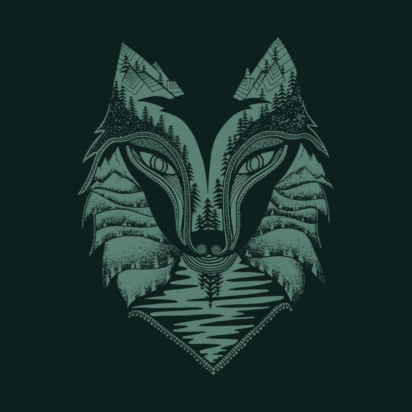 Wolf T-shirt | Fir - Ketsol