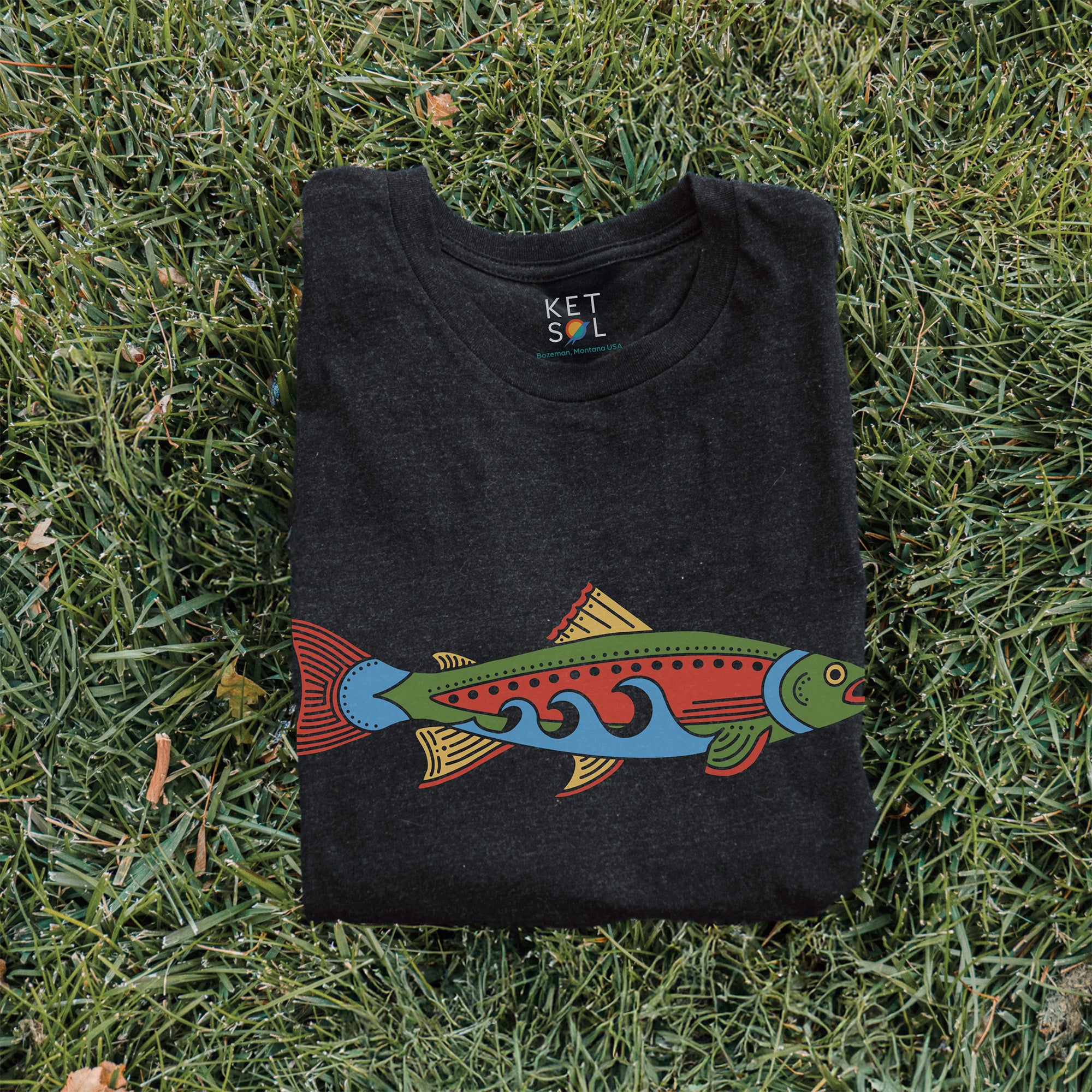 Trout Unisex Tee | Heather Black