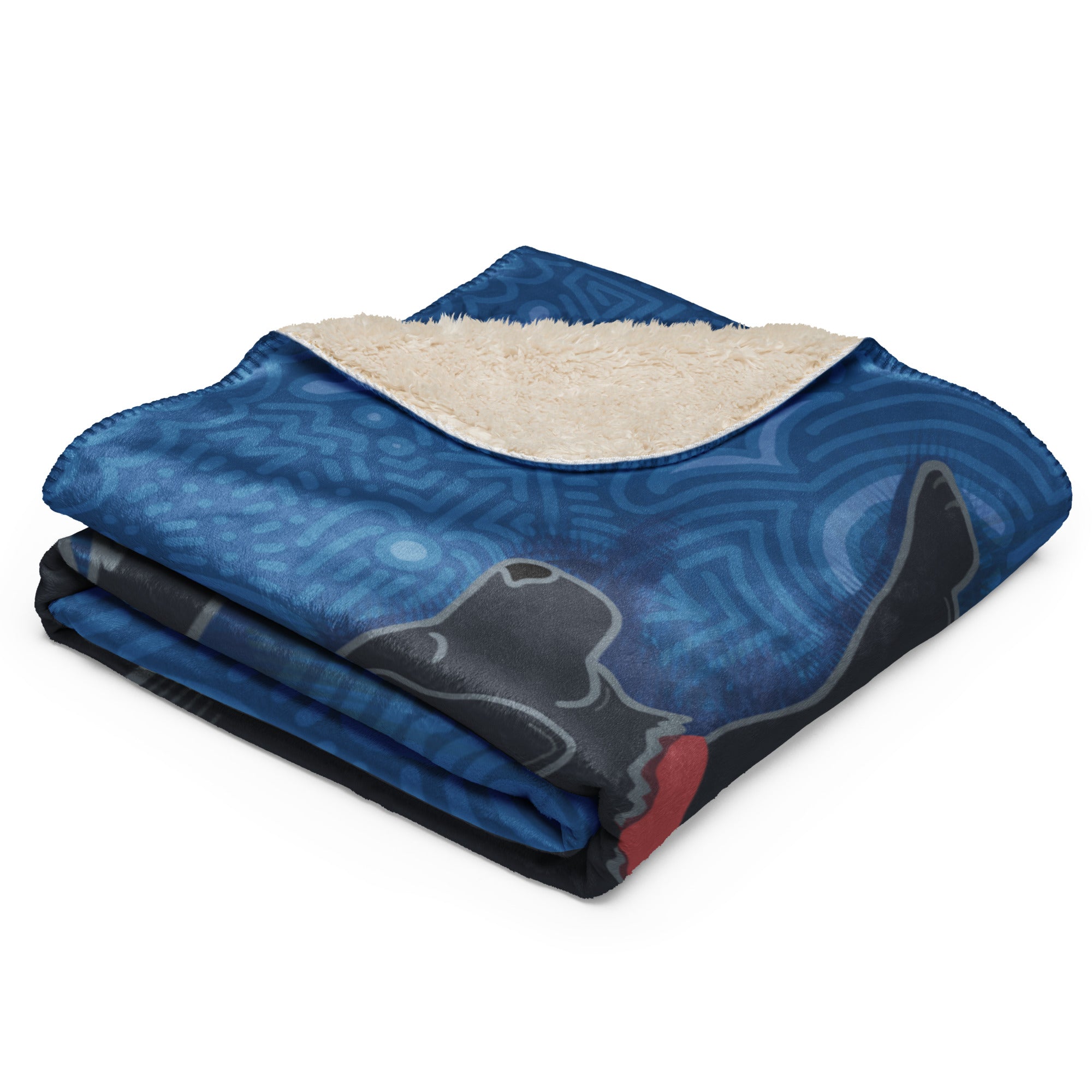 Black Lab dog memorial blanket – plush sherpa comfort throw