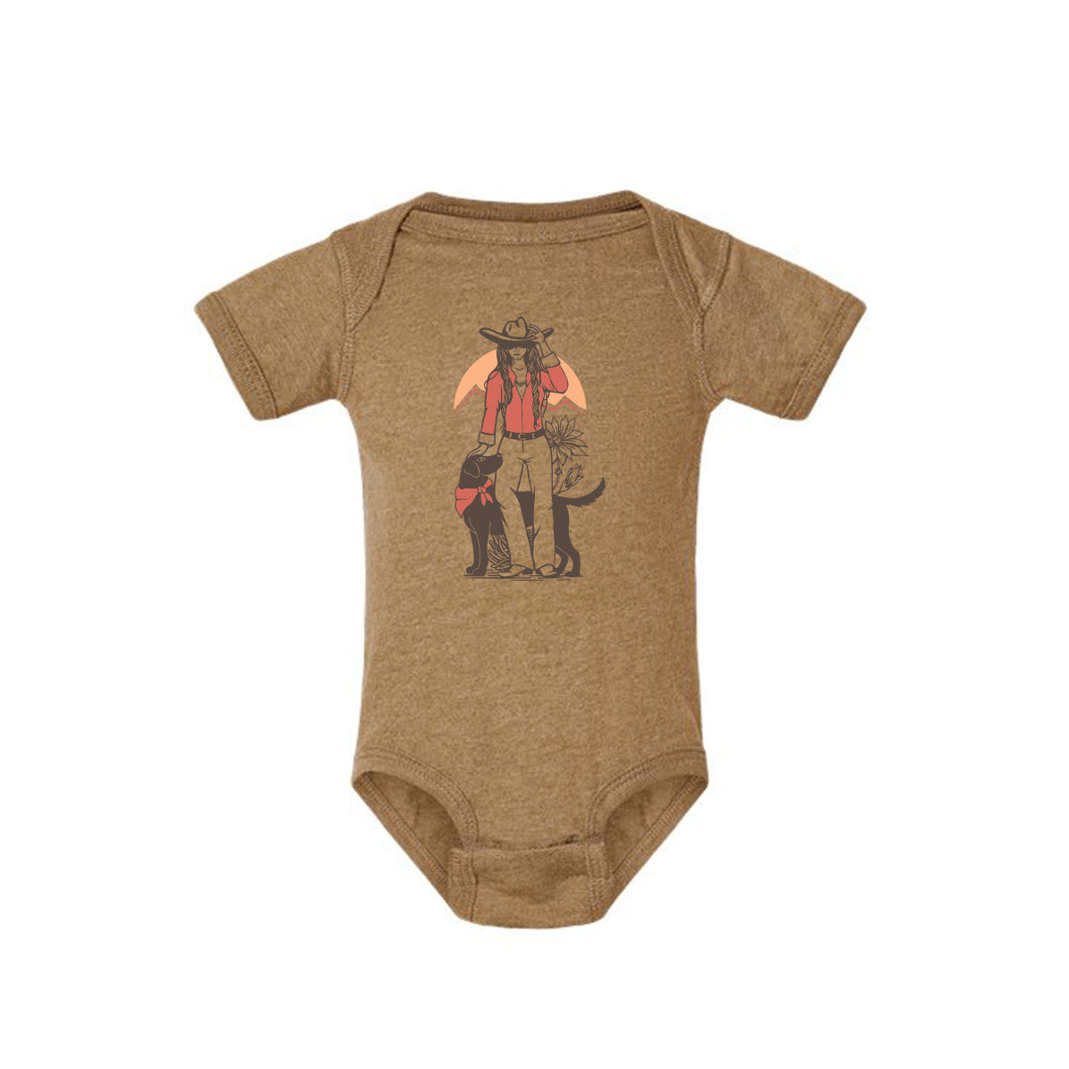 Cowgirl and Lab Onesie