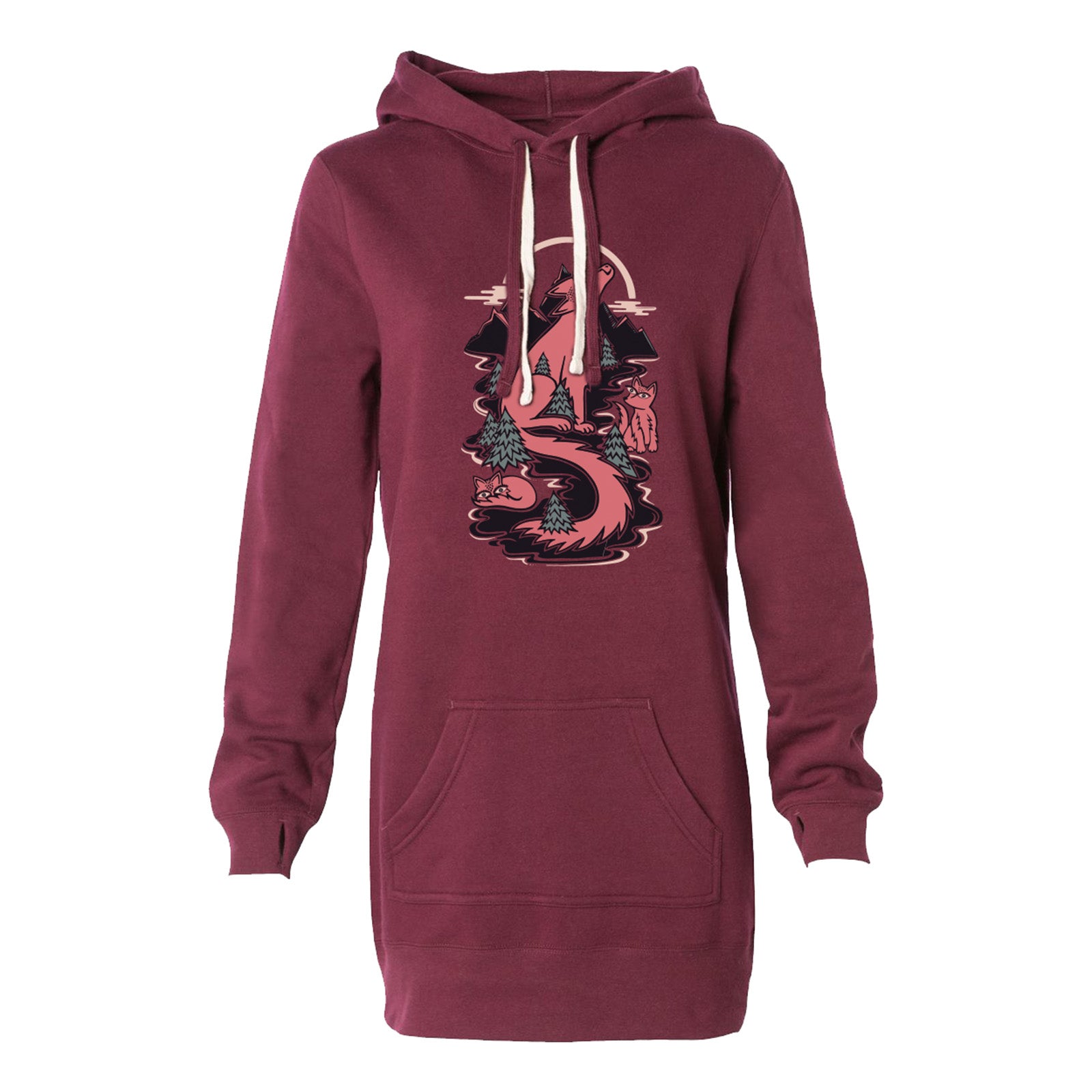 Mountain Foxes Hoodie Dress