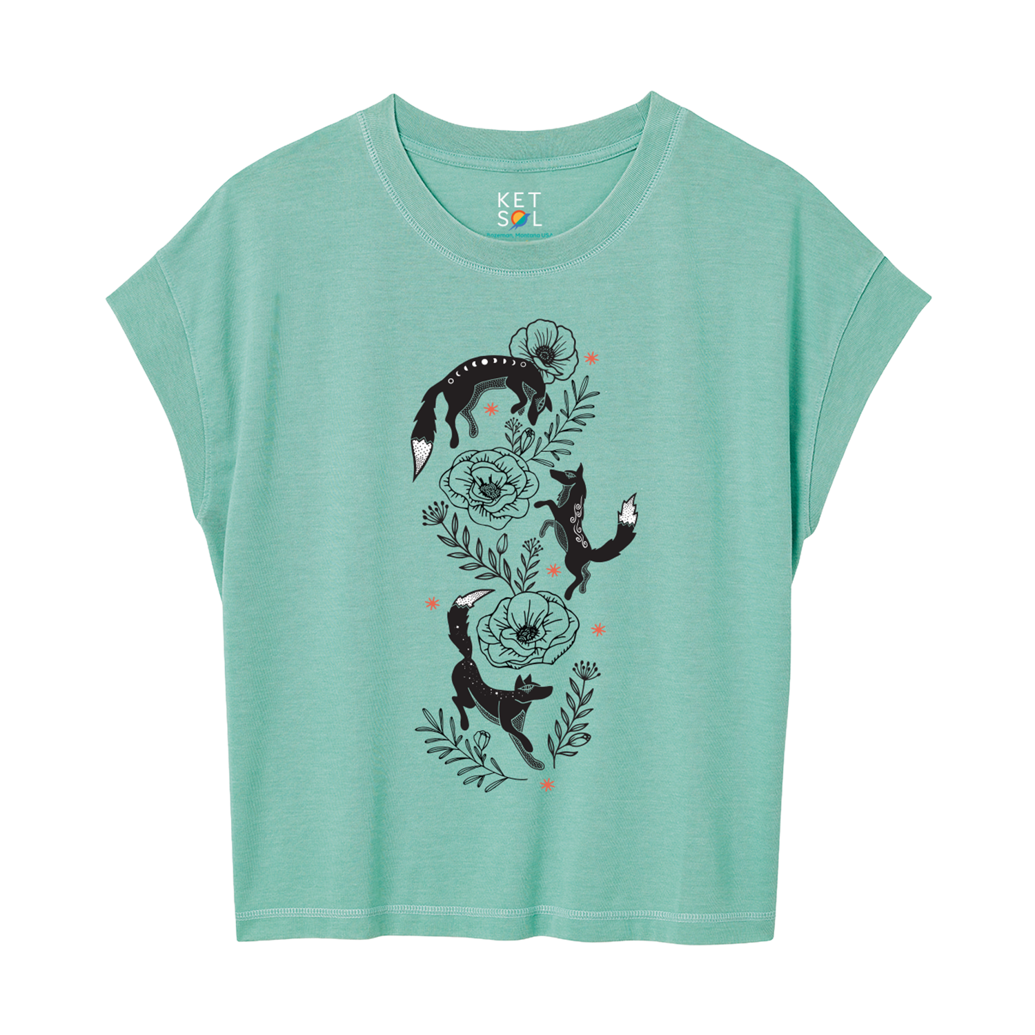 Fox Flowers Relaxed Tee