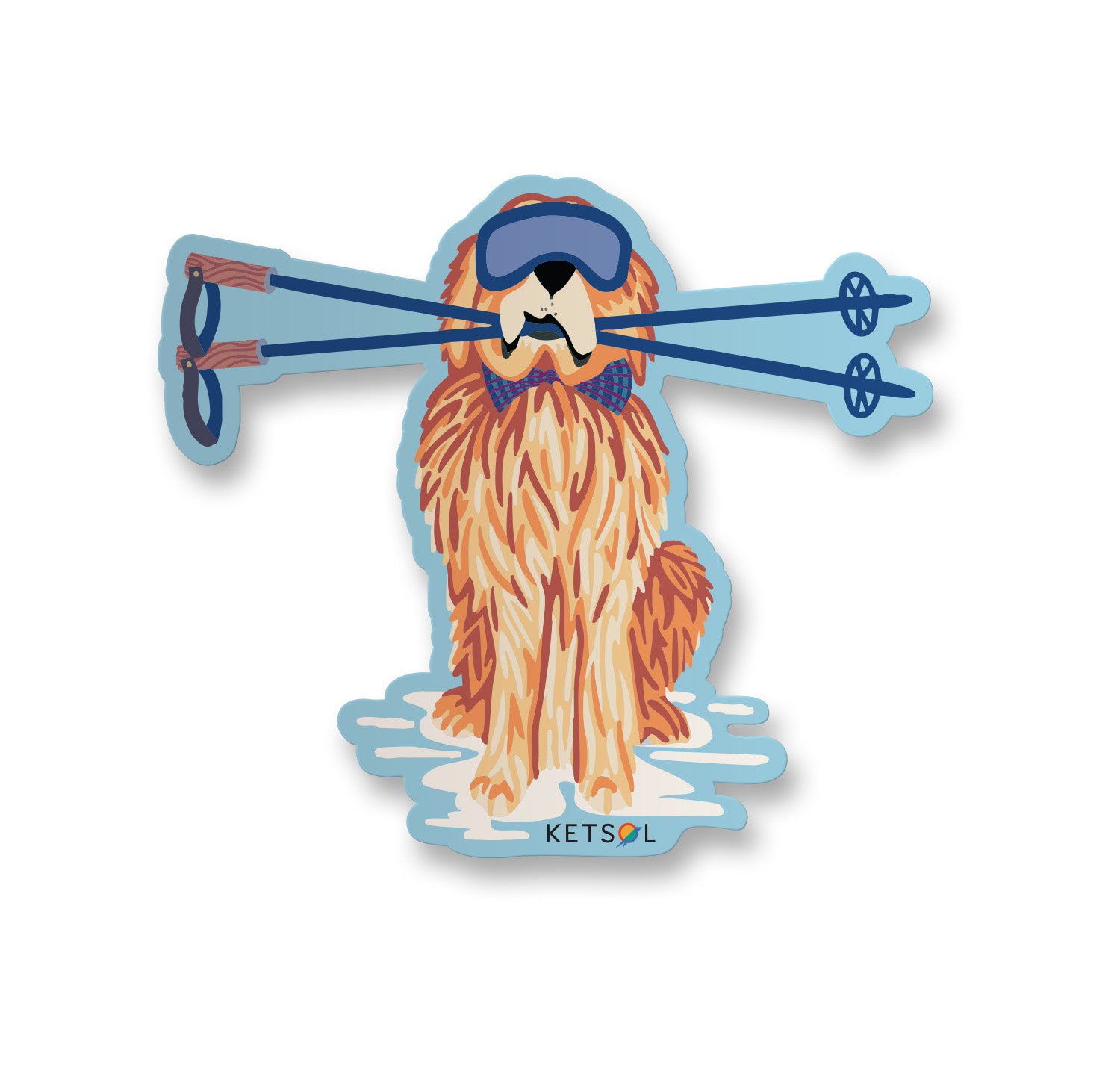Golden Skis Sticker