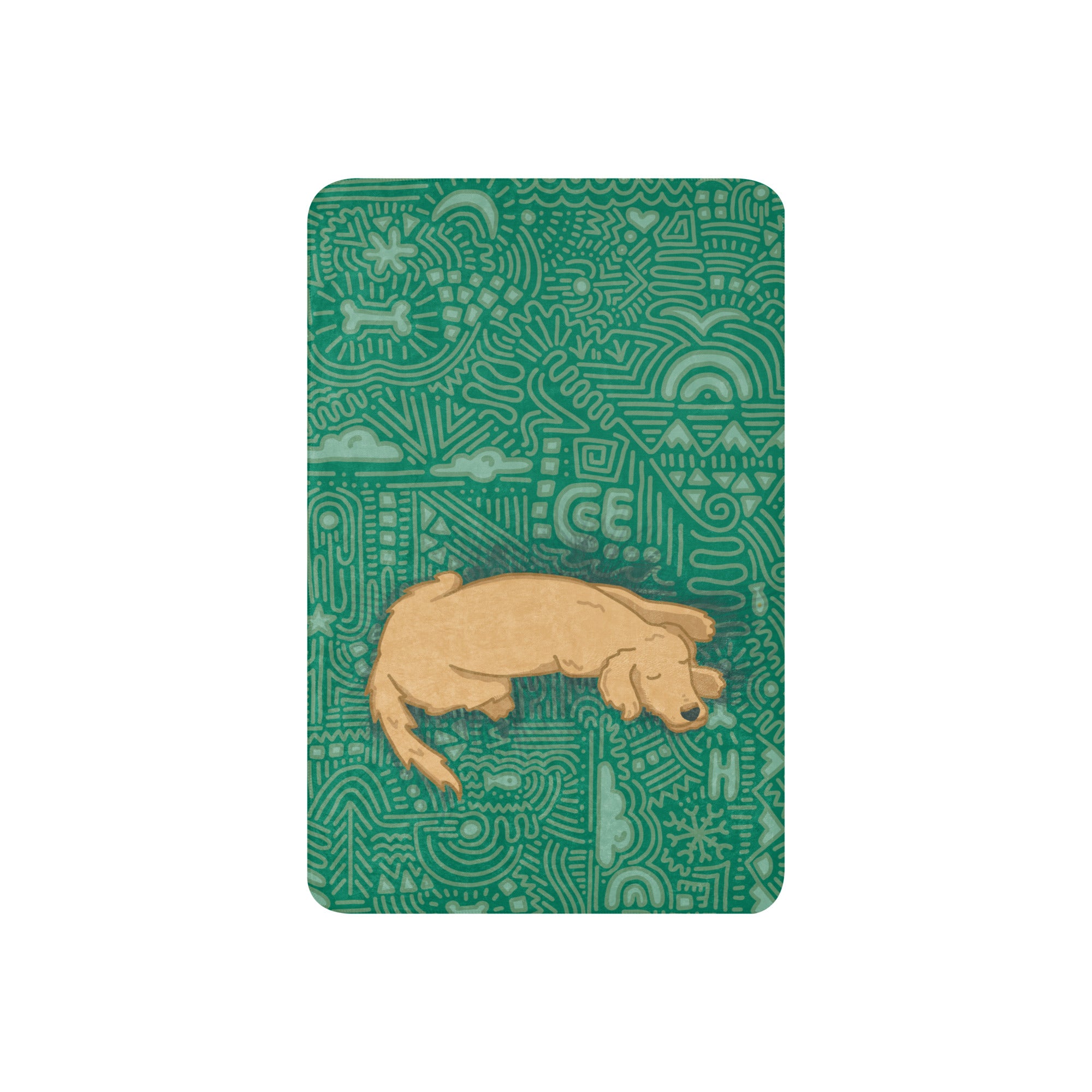 Golden Retriever illustration blanket – soft throw for pet owners