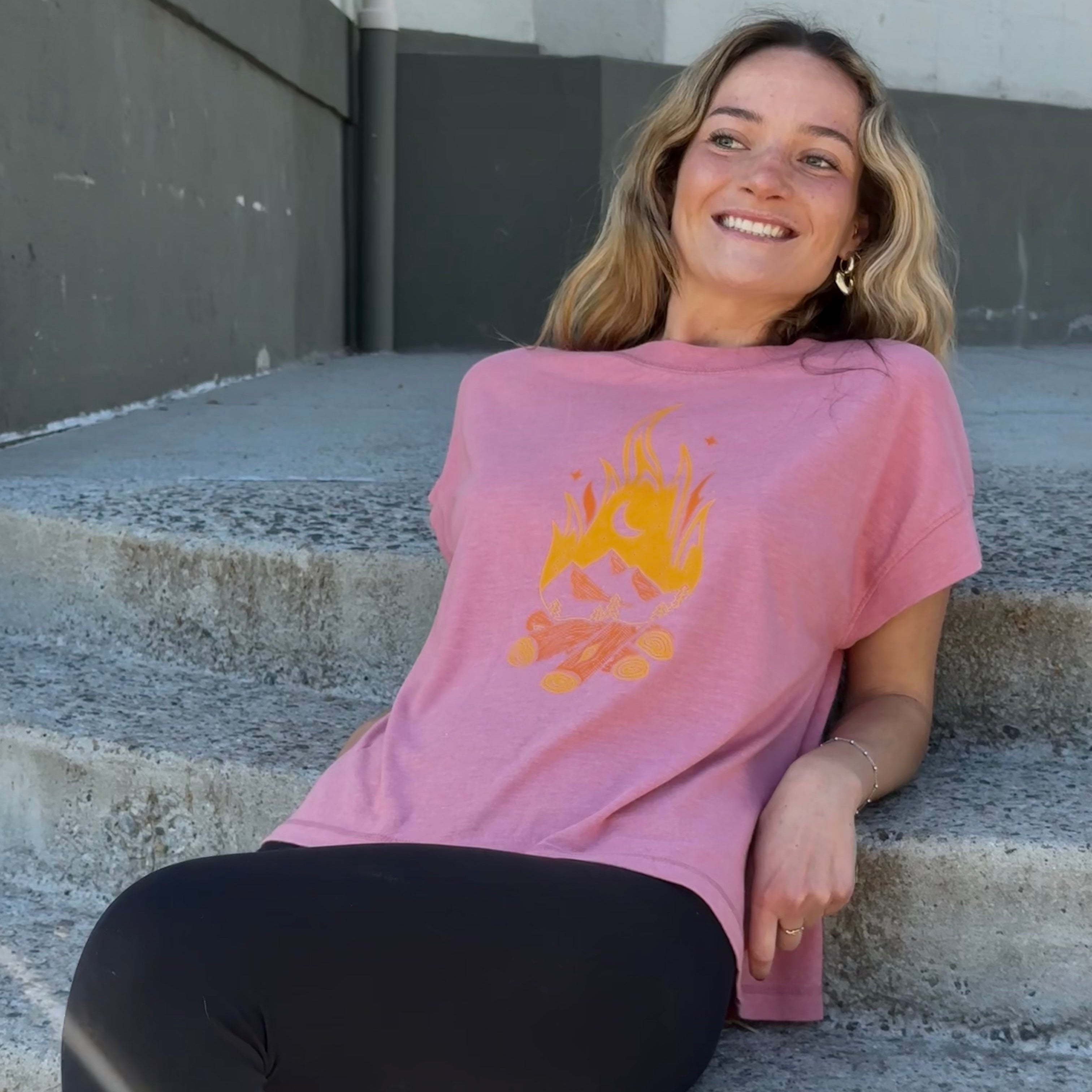 Campfire Relaxed Tee | Sunset