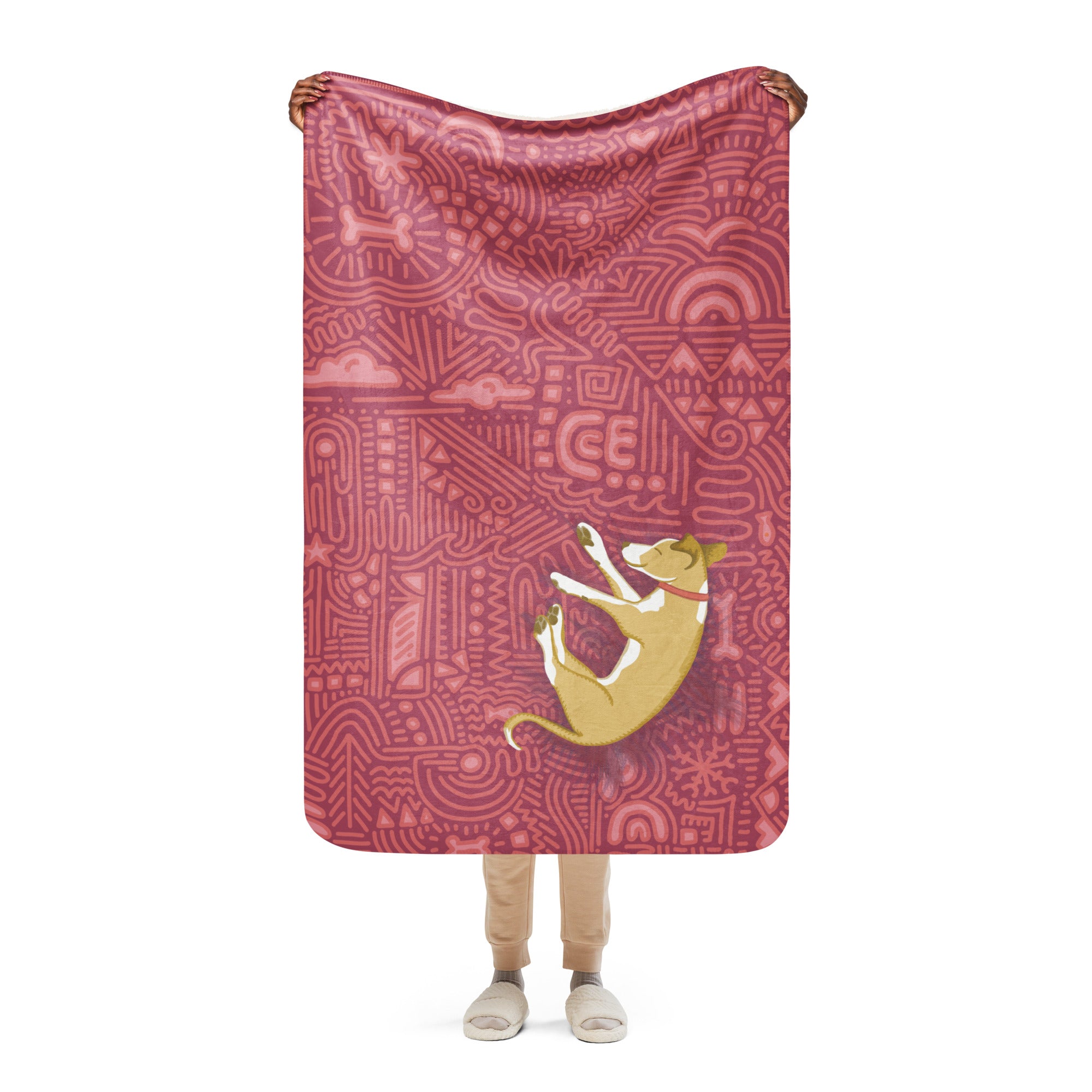 Jack Russell sherpa blanket – cozy dog lover gift