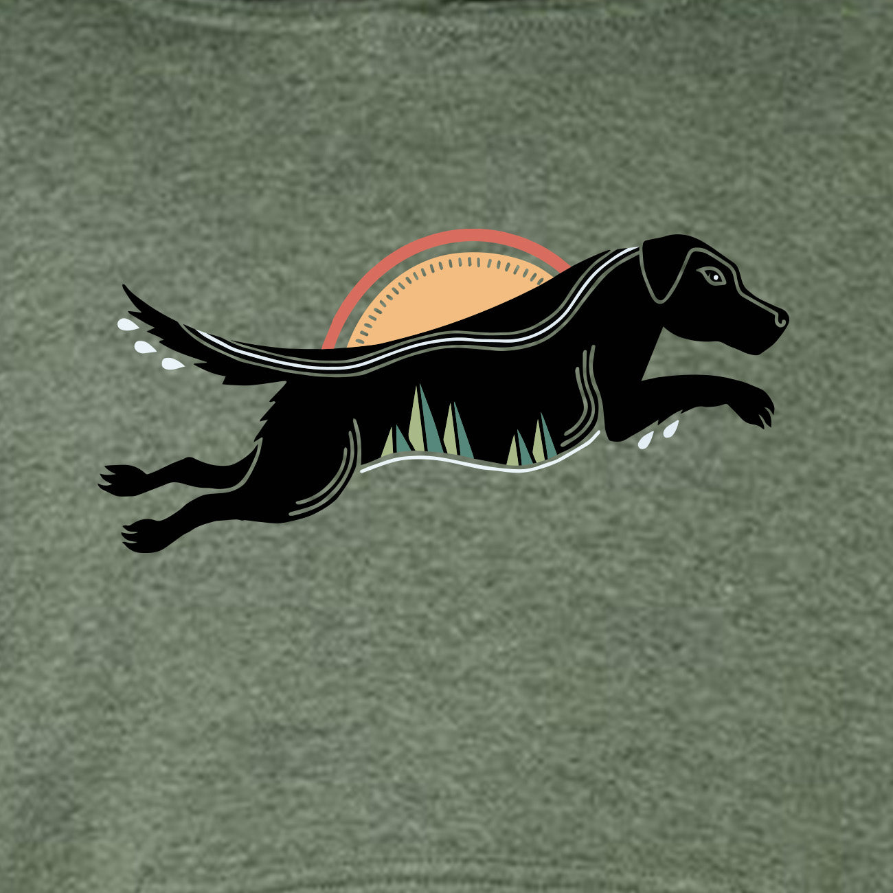 Black Lab Jumping Kids & Toddler Hoodie - Grass