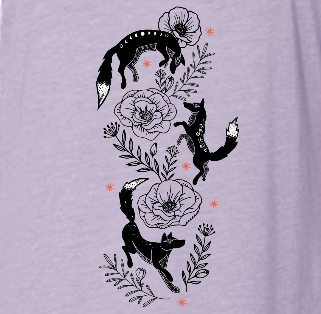 Fox & Flowers Fave Tank Top | Lavendar