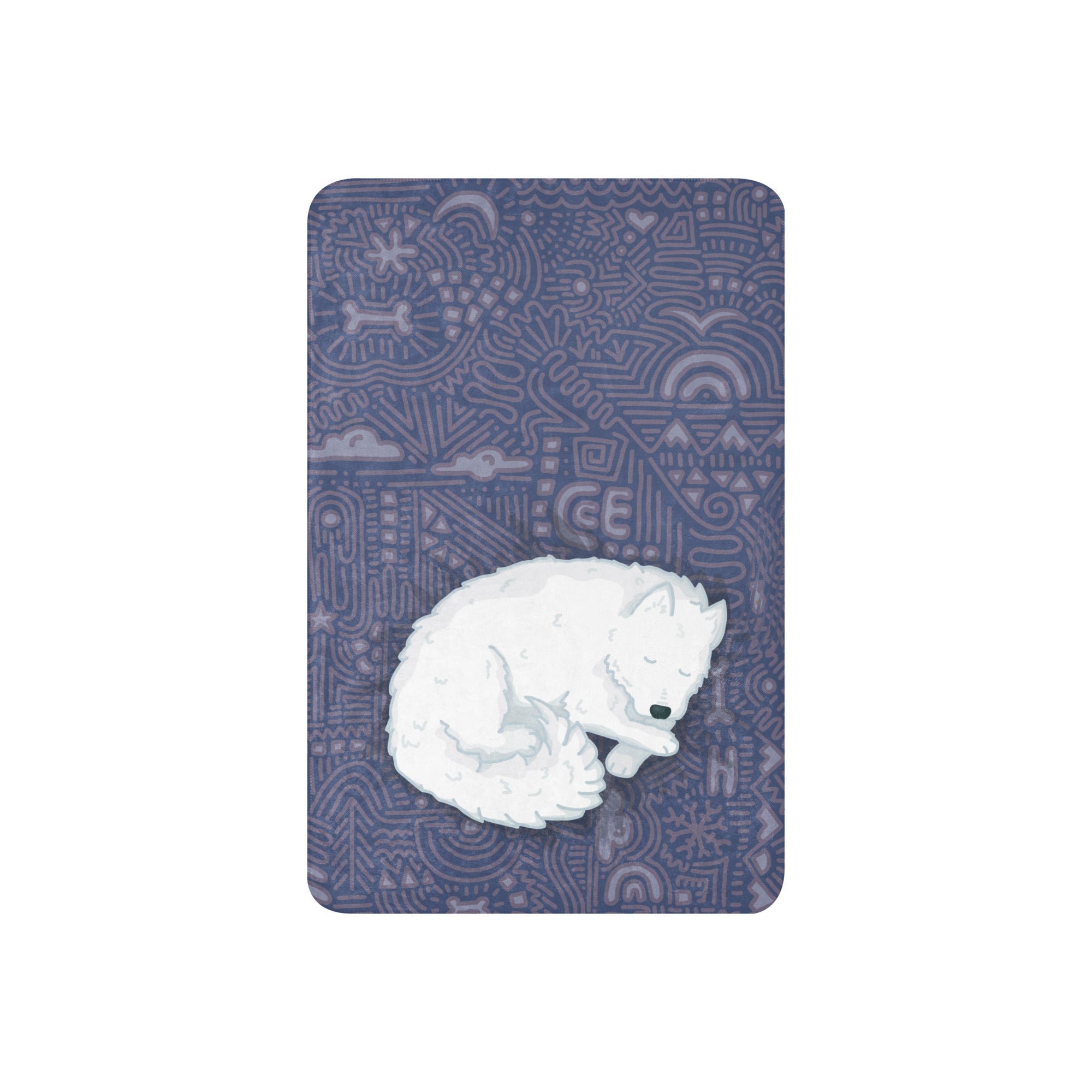 Samoyed dog memorial blanket – plush sherpa comfort throw
