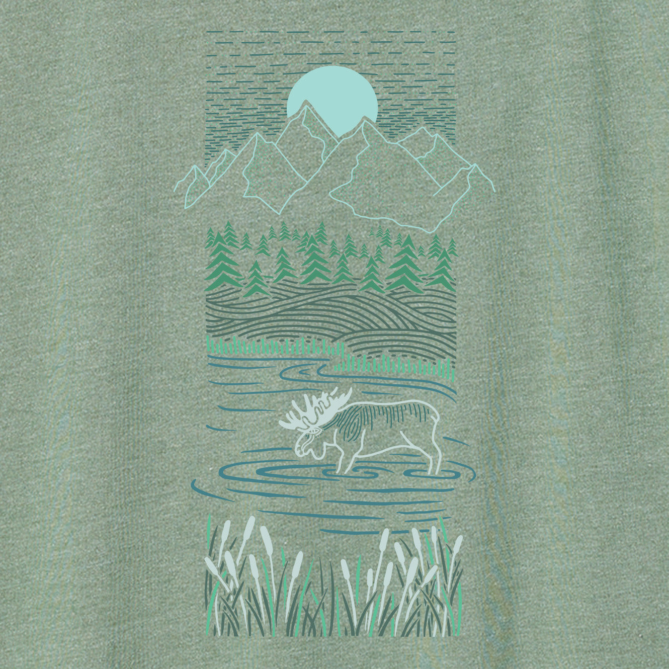 Moose Relaxed Tee | Sage