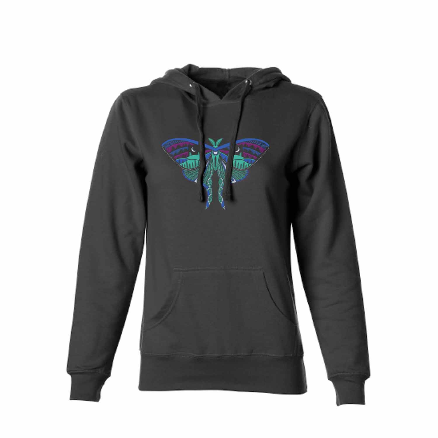 Luna Moth Lightweight Fleece Hoodie