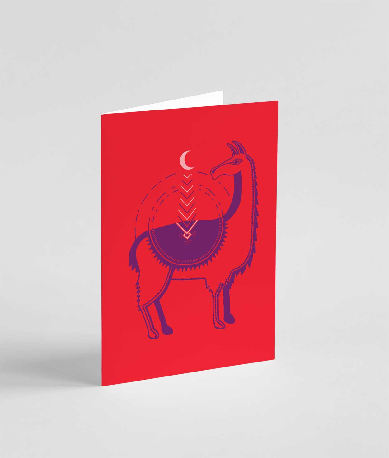 Llama Note Card | Red - Ketsol
