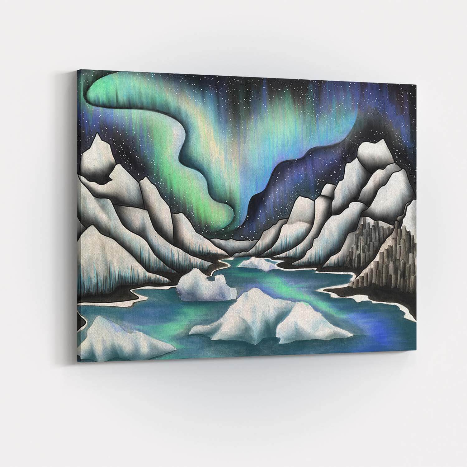 Northern Lights Mountains Print - Ketsol