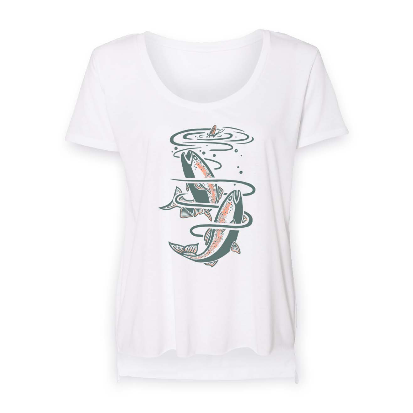 Trout Scoop T-shirt | Ivory - Ketsol