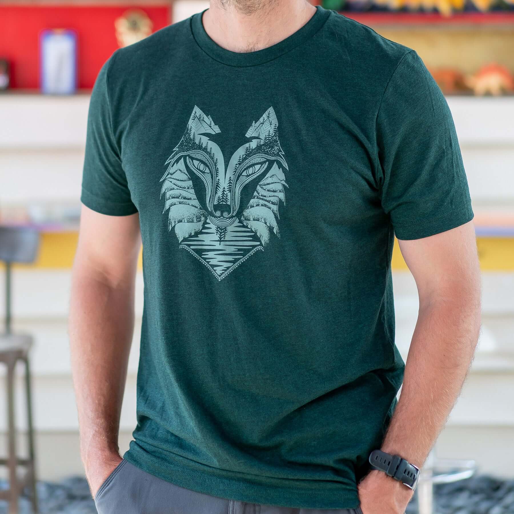 Wolf T-shirt | Fir - Ketsol